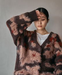 LEPSIM | 5ゲージ柄シャギーVカーディガン 606406(カーディガン/ボレロ)