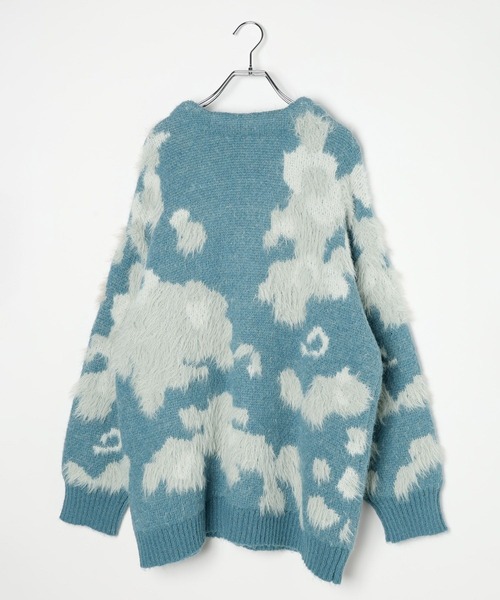 LEPSIM(レプシィム)の「5ゲージ柄シャギーVカーディガン 606406(カーディガン/ボレロ・レディース・ブラウン/ライトベージュ/グレー/ブルー/ブラウン系その他/カーキ・FREE)」の7枚目の写真