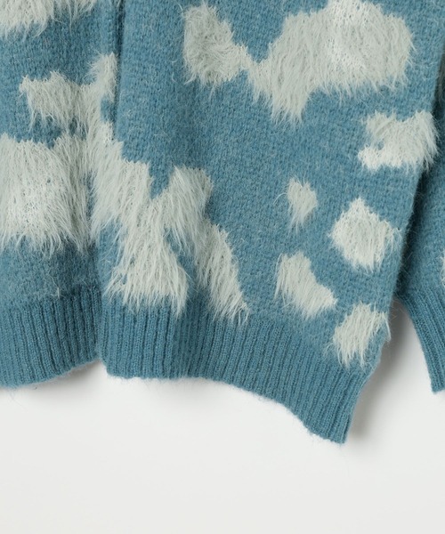 LEPSIM(レプシィム)の「5ゲージ柄シャギーVカーディガン 606406(カーディガン/ボレロ・レディース・ブラウン/ライトベージュ/グレー/ブルー/ブラウン系その他/カーキ・FREE)」の10枚目の写真