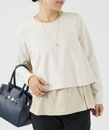 DESIGNWORKS | 後ろタフタ切替えプルオーバー(Tシャツ/カットソー)