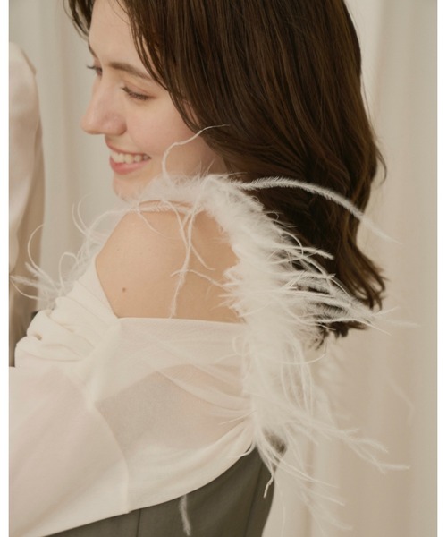 NOTREemor（ノートルエモア）の「shoulder fur all in one（ワンピース・レディース・キナリ/ダークブラウン・SMALL/MEDIUM）」の4枚目の写真