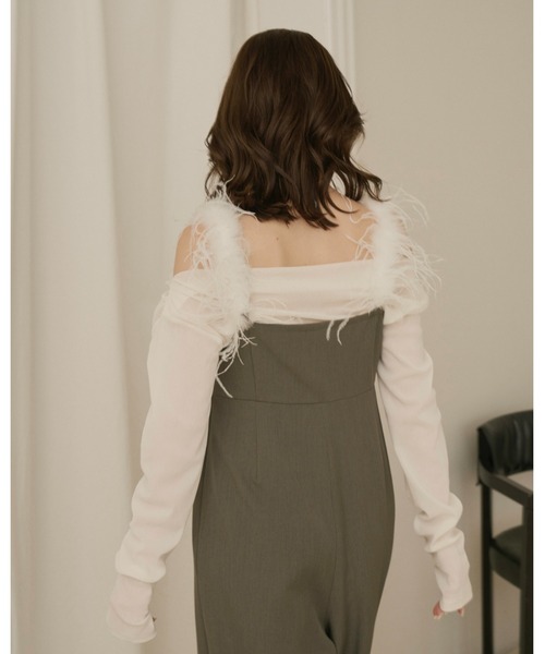 NOTREemor（ノートルエモア）の「shoulder fur all in one（ワンピース・レディース・キナリ/ダークブラウン・SMALL/MEDIUM）」の10枚目の写真