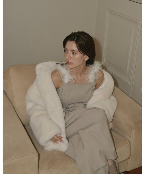 NOTREemor（ノートルエモア）の「shoulder fur all in one（ワンピース・レディース・キナリ/ダークブラウン・SMALL/MEDIUM）」の14枚目の写真