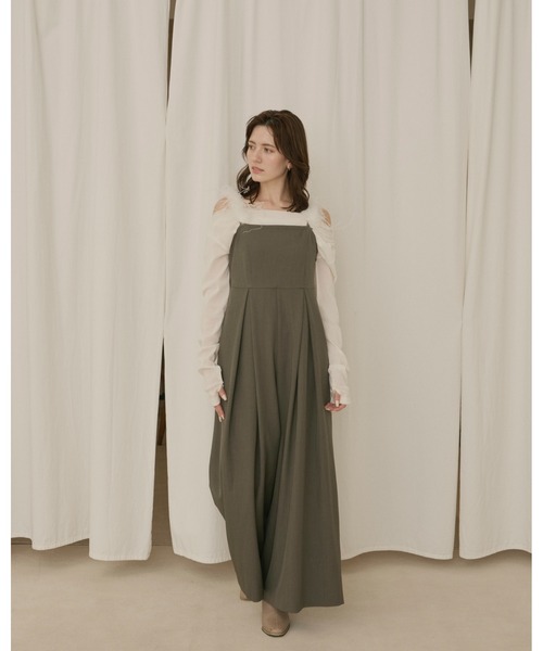 NOTREemor（ノートルエモア）の「shoulder fur all in one（ワンピース・レディース・キナリ/ダークブラウン・SMALL/MEDIUM）」の8枚目の写真