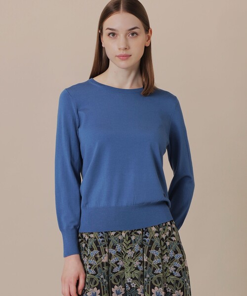 MACKINTOSH LONDON（マッキントッシュ ロンドン）の「【WEB・一部店舗限定】クリアニットプレーンプルオーバー（ニット/セーター・レディース・パープル系その他4/オフホワイト/ライトブルー/ブラック・38）」の3枚目の写真