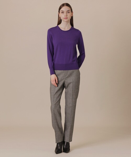 MACKINTOSH LONDON（マッキントッシュ ロンドン）の「【WEB・一部店舗限定】クリアニットプレーンプルオーバー（ニット/セーター・レディース・パープル系その他4/オフホワイト/ライトブルー/ブラック・38）」の5枚目の写真