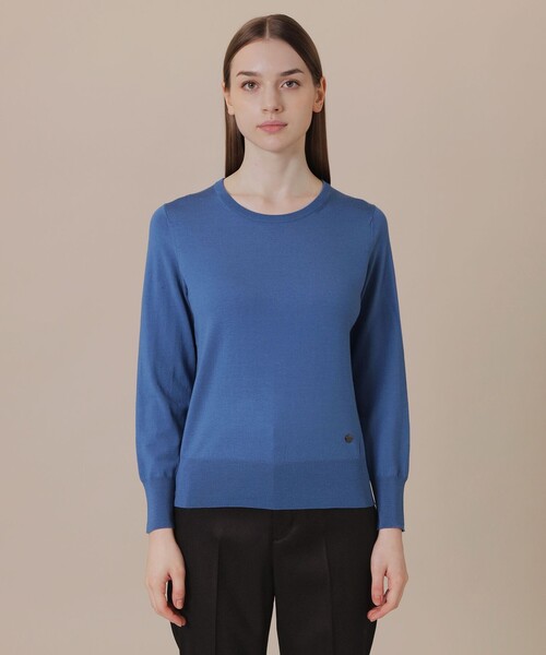 MACKINTOSH LONDON（マッキントッシュ ロンドン）の「【WEB・一部店舗限定】クリアニットプレーンプルオーバー（ニット/セーター・レディース・パープル系その他4/オフホワイト/ライトブルー/ブラック・38）」の6枚目の写真