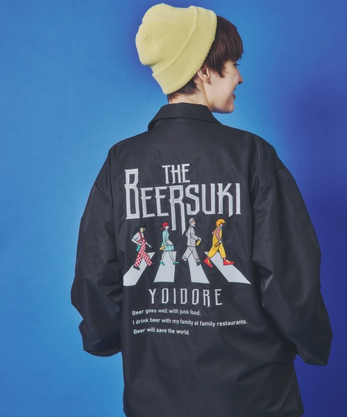 JACKROSE（ジャックローズ）の「YOIDORE ﾋﾞｰﾙ好き ｺｰﾁｼﾞｬｹｯﾄ（その他アウター・メンズ・ブラック・M/L/XL）」の4枚目の写真