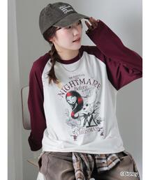 ehka sopo | 【Disney】ナイトメアー・ビフォア・クリスマス/ラグランTシャツ(Tシャツ/カットソー)