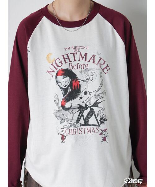 ehka sopo(エヘカソポ)の「【Disney】ナイトメアー・ビフォア・クリスマス/ラグランTシャツ(Tシャツ/カットソー・レディース・グレー/キナリ/オフホワイト・F)」の11枚目の写真