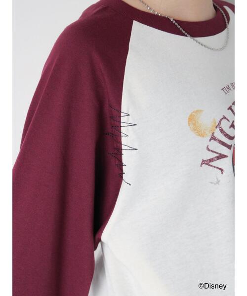 ehka sopo(エヘカソポ)の「【Disney】ナイトメアー・ビフォア・クリスマス/ラグランTシャツ(Tシャツ/カットソー・レディース・グレー/キナリ/オフホワイト・F)」の12枚目の写真