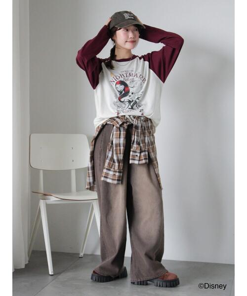 ehka sopo(エヘカソポ)の「【Disney】ナイトメアー・ビフォア・クリスマス/ラグランTシャツ(Tシャツ/カットソー・レディース・グレー/キナリ/オフホワイト・F)」の13枚目の写真