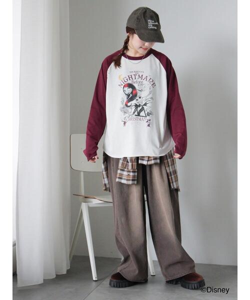 ehka sopo(エヘカソポ)の「【Disney】ナイトメアー・ビフォア・クリスマス/ラグランTシャツ(Tシャツ/カットソー・レディース・グレー/キナリ/オフホワイト・F)」の14枚目の写真