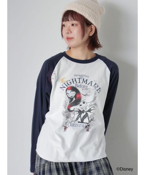 ehka sopo(エヘカソポ)の「【Disney】ナイトメアー・ビフォア・クリスマス/ラグランTシャツ(Tシャツ/カットソー・レディース・グレー/キナリ/オフホワイト・F)」の18枚目の写真