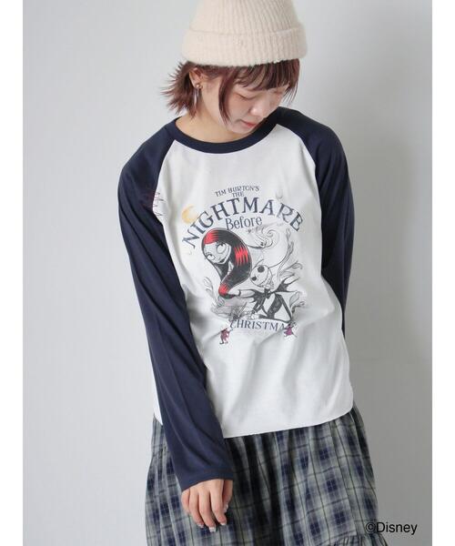 ehka sopo(エヘカソポ)の「【Disney】ナイトメアー・ビフォア・クリスマス/ラグランTシャツ(Tシャツ/カットソー・レディース・グレー/キナリ/オフホワイト・F)」の20枚目の写真
