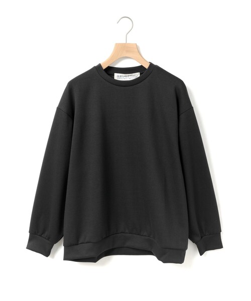 MidiUmi（ミディウミ）の「MidiUmi スムースダブルニットスウェットプルオーバー（Tシャツ/カットソー・レディース・ブラック/ネイビー系2/ライトグレー・FREE）」の4枚目の写真