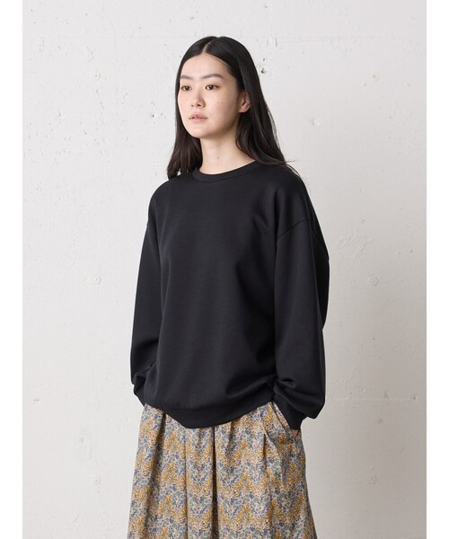 MidiUmi（ミディウミ）の「MidiUmi スムースダブルニットスウェットプルオーバー（Tシャツ/カットソー・レディース・ブラック/ネイビー系2/ライトグレー・FREE）」の8枚目の写真