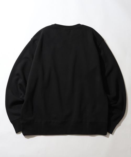 HUF(ハフ)の「【HUF/ハフ】ARCH APPLIQUE CREW NECK/裏起毛 ロゴアップリケ クルーネックスウェット(スウェット・メンズ・ブラック/アッシュ・XL/L/M/S)」の8枚目の写真