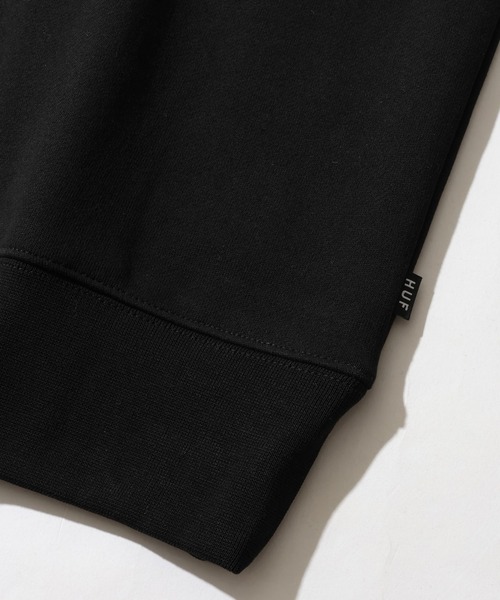 HUF(ハフ)の「【HUF/ハフ】ARCH APPLIQUE CREW NECK/裏起毛 ロゴアップリケ クルーネックスウェット(スウェット・メンズ・ブラック/アッシュ・XL/L/M/S)」の14枚目の写真