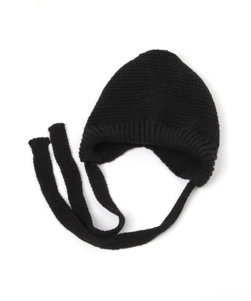 LAKOLE（ラコレ）の「ニットリボンワッチ / 581884（ニットキャップ/ビーニー・レディース・ブラック/オフホワイト・FREE）」の2枚目の写真