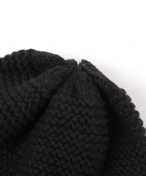 LAKOLE（ラコレ）の「ニットリボンワッチ / 581884（ニットキャップ/ビーニー・レディース・ブラック/オフホワイト・FREE）」の5枚目の写真