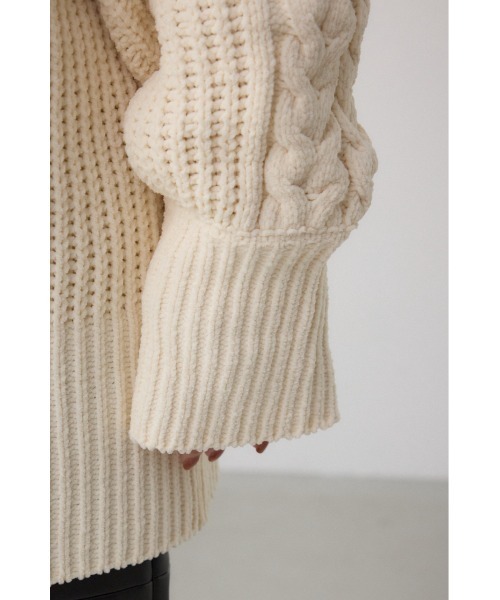 AZUL by moussy（アズールバイマウジー）の「マットモールフードトッパーカーデ（カーディガン/ボレロ・レディース・アイボリー/ブラック/ダークグリーン/ライトグレー・FREE）」の15枚目の写真