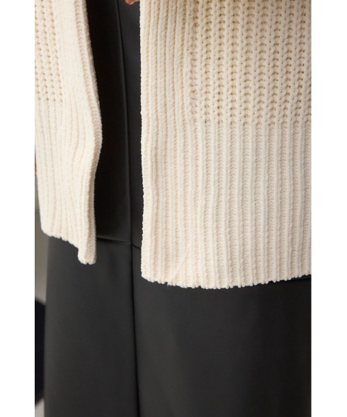 AZUL by moussy（アズールバイマウジー）の「マットモールフードトッパーカーデ（カーディガン/ボレロ・レディース・アイボリー/ブラック/ダークグリーン/ライトグレー・FREE）」の16枚目の写真