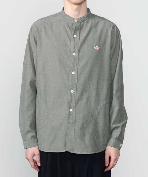 DANTON（ダントン）の「DANTON | コットンフランネル バンドカラーシャツ MEN（シャツ/ブラウス・メンズ・オリーブ/グレー・42/44/40）」の4枚目の写真