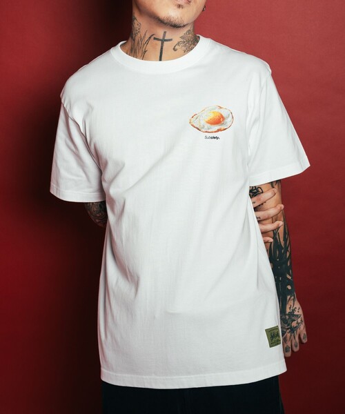 Subciety(サブサエティ)の「Sunny side up tee(Tシャツ/カットソー・メンズ・ブラック/スカイブルー/ホワイト・SMALL/MEDIUM/LARGE/X-LARGE/XX-LARGE)」の12枚目の写真