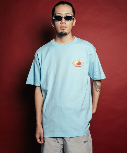 Subciety(サブサエティ)の「Sunny side up tee(Tシャツ/カットソー・メンズ・ブラック/スカイブルー/ホワイト・SMALL/MEDIUM/LARGE/X-LARGE/XX-LARGE)」の10枚目の写真