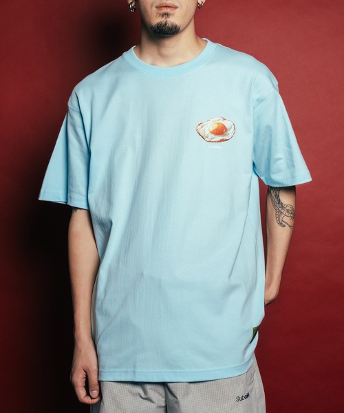 Subciety（サブサエティ）の「Sunny side up tee（Tシャツ/カットソー・メンズ・ブラック/スカイブルー/ホワイト・SMALL/MEDIUM/LARGE/X-LARGE/XX-LARGE）」の3枚目の写真