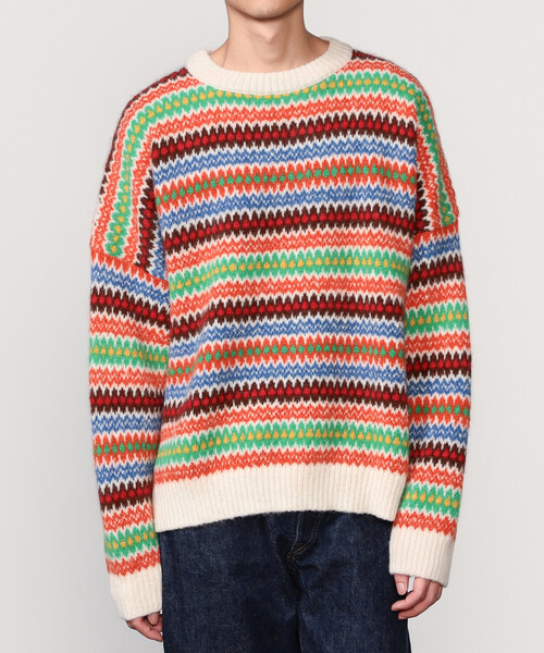 MONITALY(モニタリー)の「monitaly | フェアアイル ニットプルオーバー MEN(ニット/セーター・メンズ・ホワイト系その他・M/L)」の1枚目の写真