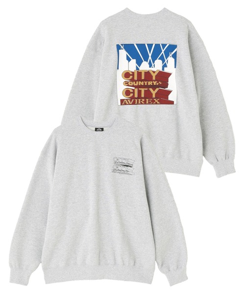 CITY COUNTRY CITY(シティーカントリーシティー)の「《AVIREX × CITY COUNTRY CITY》SIGNATURE CREW SWEAT / シグネチャー クルー スウェット / アヴィレックス / シティーカントリーシティー(スウェット・メンズ・ブラック/グレー・L/M/S/XL)」の2枚目の写真