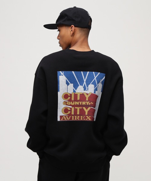 CITY COUNTRY CITY(シティーカントリーシティー)の「《AVIREX × CITY COUNTRY CITY》SIGNATURE CREW SWEAT / シグネチャー クルー スウェット / アヴィレックス / シティーカントリーシティー(スウェット・メンズ・ブラック/グレー・L/M/S/XL)」の5枚目の写真