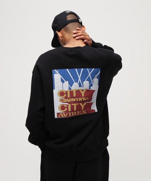 CITY COUNTRY CITY(シティーカントリーシティー)の「《AVIREX × CITY COUNTRY CITY》SIGNATURE CREW SWEAT / シグネチャー クルー スウェット / アヴィレックス / シティーカントリーシティー(スウェット・メンズ・ブラック/グレー・L/M/S/XL)」の7枚目の写真