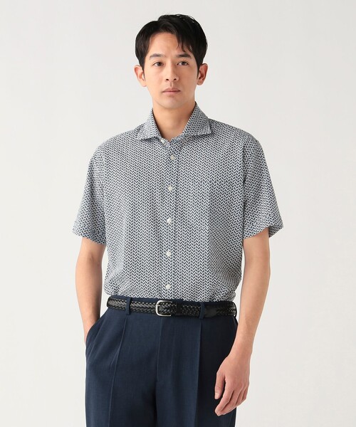 BEAMS HEART（ビームスハート）の「シアサッカー バタフライプリント カッタウェイカラー シャツ 26SS（シャツ/ブラウス・メンズ・ネイビー・X-LARGE/SMALL/LARGE/MEDIUM）」の7枚目の写真