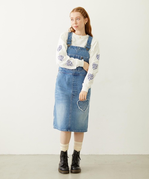 MILKFED.(ミルクフェド)の「MELTY HEART WIDE L/S TEE(Tシャツ/カットソー・レディース・ホワイト/ブラック/ライトピンク・M/L)」の15枚目の写真