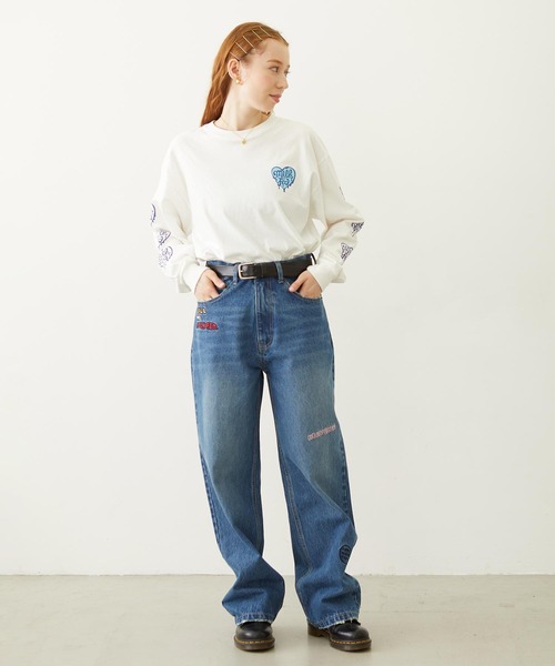 MILKFED.(ミルクフェド)の「MELTY HEART WIDE L/S TEE(Tシャツ/カットソー・レディース・ホワイト/ブラック/ライトピンク・M/L)」の11枚目の写真