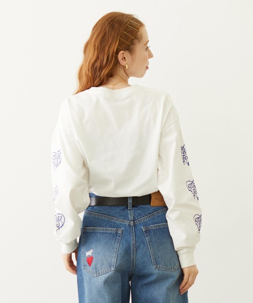 MILKFED.(ミルクフェド)の「MELTY HEART WIDE L/S TEE(Tシャツ/カットソー・レディース・ホワイト/ブラック/ライトピンク・M/L)」の10枚目の写真