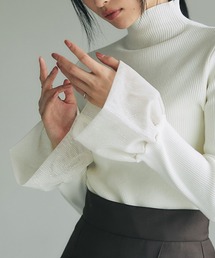 &. NOSTALGIA | メッシュフレアスリーブニット(ニット/セーター)