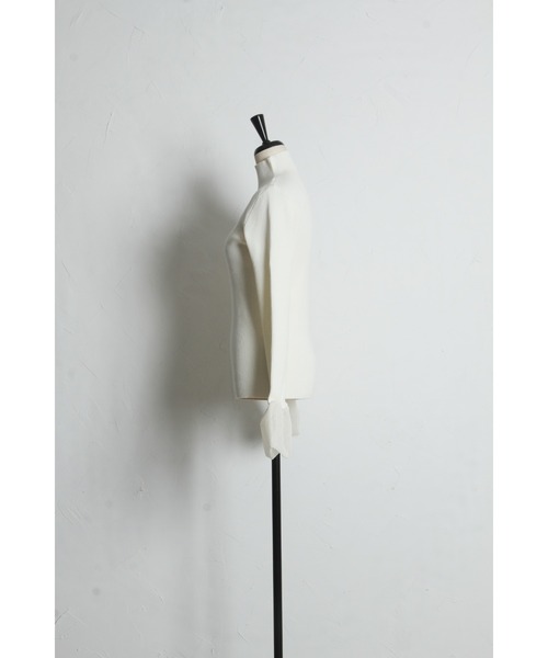 &. NOSTALGIA（アンドドットノスタルジア）の「メッシュフレアスリーブニット（ニット/セーター・レディース・ブラック/オフホワイト・M）」の17枚目の写真