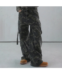 AVANDRESS（アバンドレス ）の「Ribbon Wide Cargo Pants CAMO（デニムパンツ）」