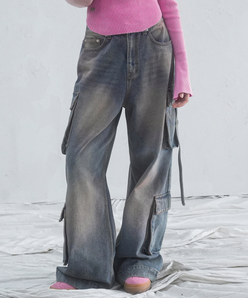AVANDRESS（アバンドレス ）の「Ribbon Wide Cargo Pants CAMO（デニムパンツ・メンズ・カーキ・SMALL/MEDIUM/LARGE）」の8枚目の写真