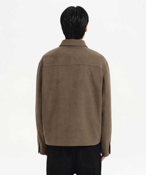 MUSINSA STANDARD（ムシンサスタンダード）の「ブラシドリラックスドミニマルジャケット[ブラウン]（ブルゾン・メンズ・その他・MEDIUM/LARGE/X-LARGE/XX-LARGE）」の3枚目の写真