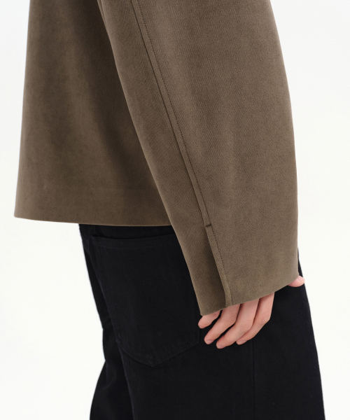 MUSINSA STANDARD（ムシンサスタンダード）の「ブラシドリラックスドミニマルジャケット[ブラウン]（ブルゾン・メンズ・その他・MEDIUM/LARGE/X-LARGE/XX-LARGE）」の6枚目の写真