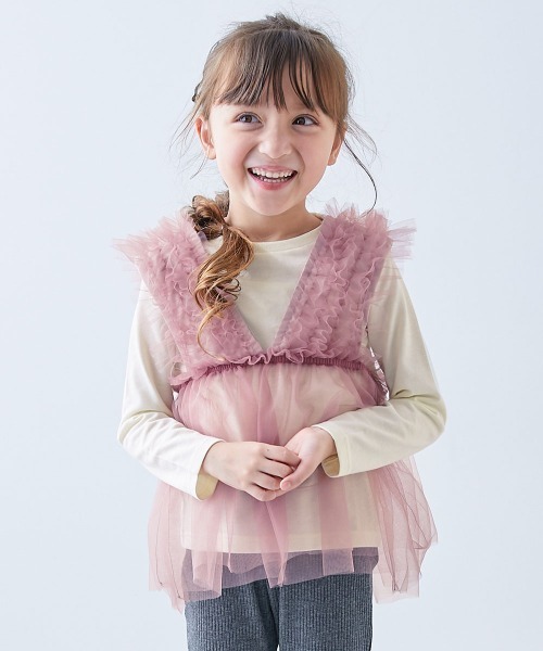 2WAYボリュームチュール ドッキングトップス（Tシャツ/カットソー