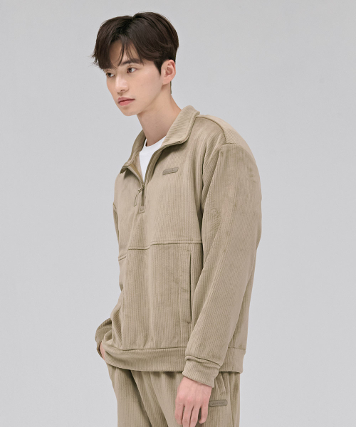 CHASECULT(チェイスカルト)の「男性起毛半ジップTシャツ-ベージュ(Tシャツ/カットソー・メンズ・Beige・105/100/95)」の3枚目の写真