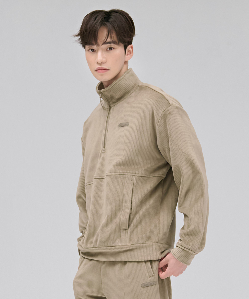 CHASECULT(チェイスカルト)の「男性起毛半ジップTシャツ-ベージュ(Tシャツ/カットソー・メンズ・Beige・105/100/95)」の4枚目の写真