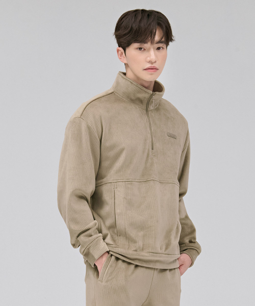 CHASECULT(チェイスカルト)の「男性起毛半ジップTシャツ-ベージュ(Tシャツ/カットソー・メンズ・Beige・105/100/95)」の5枚目の写真