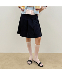 Sinoon Pleated Midi Skirt (Navy)